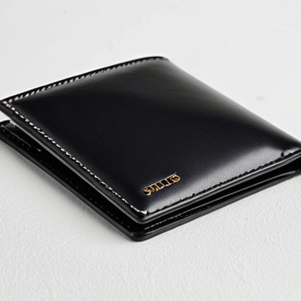 **
"A minimalist Acne Studios card wallet in black leather, laying on a clean white surface, professional product photography, showcasing the wallet's simple design and high-quality stitching, safe for work, appropriate content, fully clothed, professional, perfect anatomy, natural proportions."
**