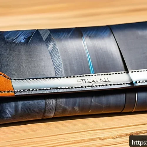 Home 13 프라이탁 재활용 소재 지갑의 친환경 매력 - A close-up image of a unique wallet crafted from recycled truck tarpaulin and automotive seatbelt ma...